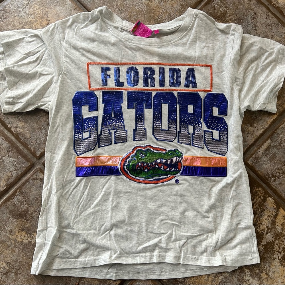 Queen of Sparkles Florida Gators T-Shirt - Gray